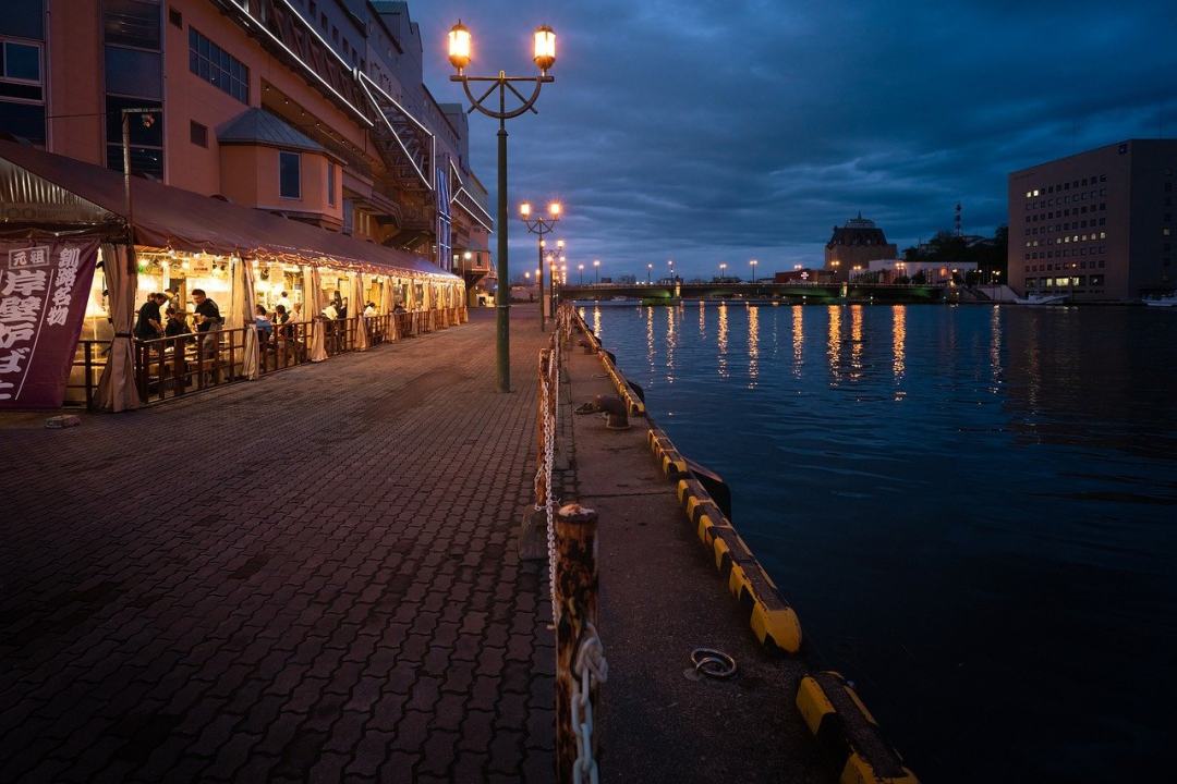 钏路 长廊 夜景图片