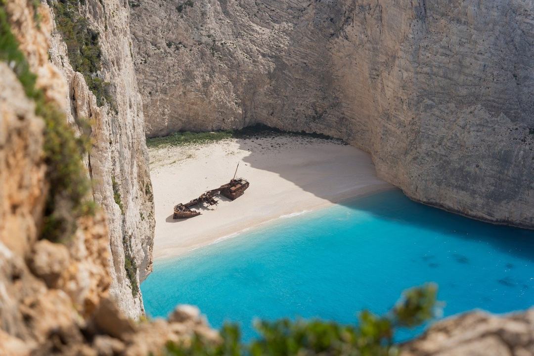 沉船 海滩 海湾 海 水图片