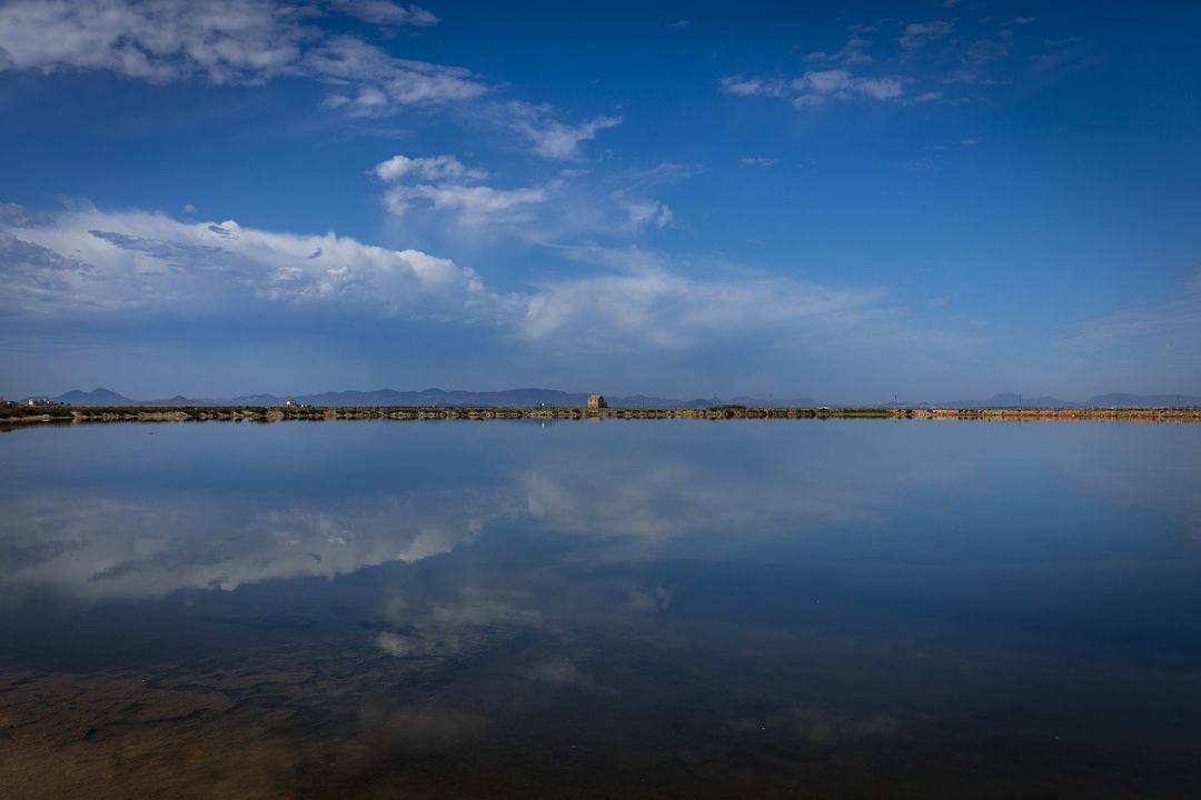 海滩 湖 海 盐 地平线图片