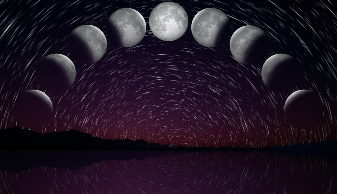 月相 月亮 半月 夜间 夜晚图片