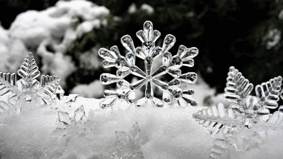 高清壁纸 雪花 星星 冬天 雪图片