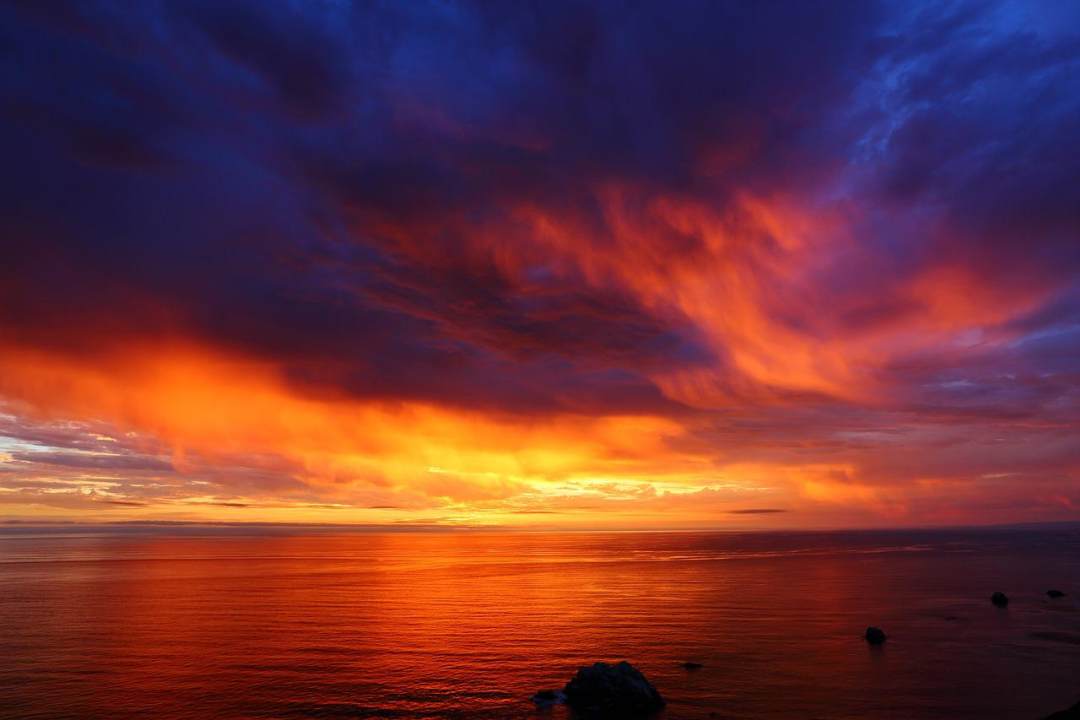 日落 夕阳 太平洋 晚间 云图片