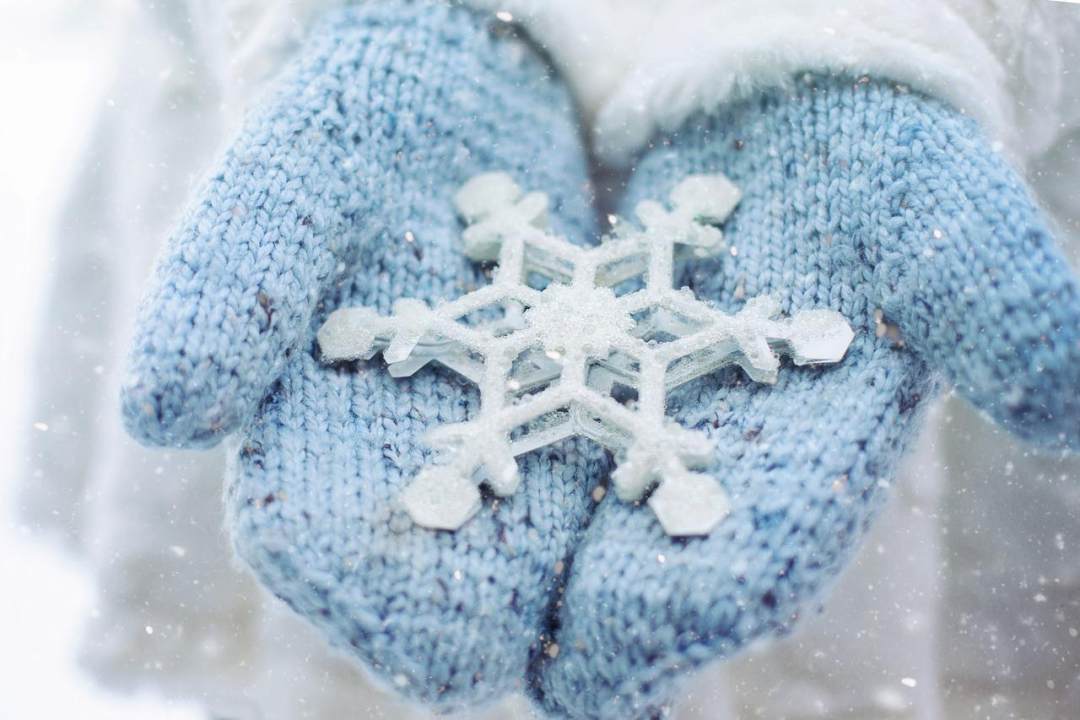 雪花 冬天 季节 连指手套 圣诞节图片