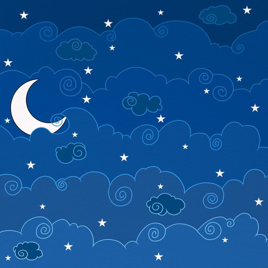 天空 夜晚 月亮 云 新月图片
